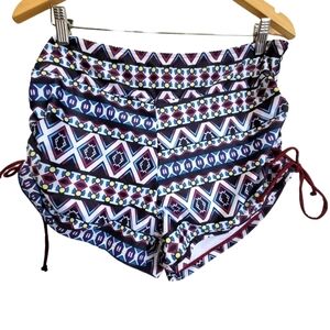 2XL Geometric Zig Zag Colorful Swim Shorts